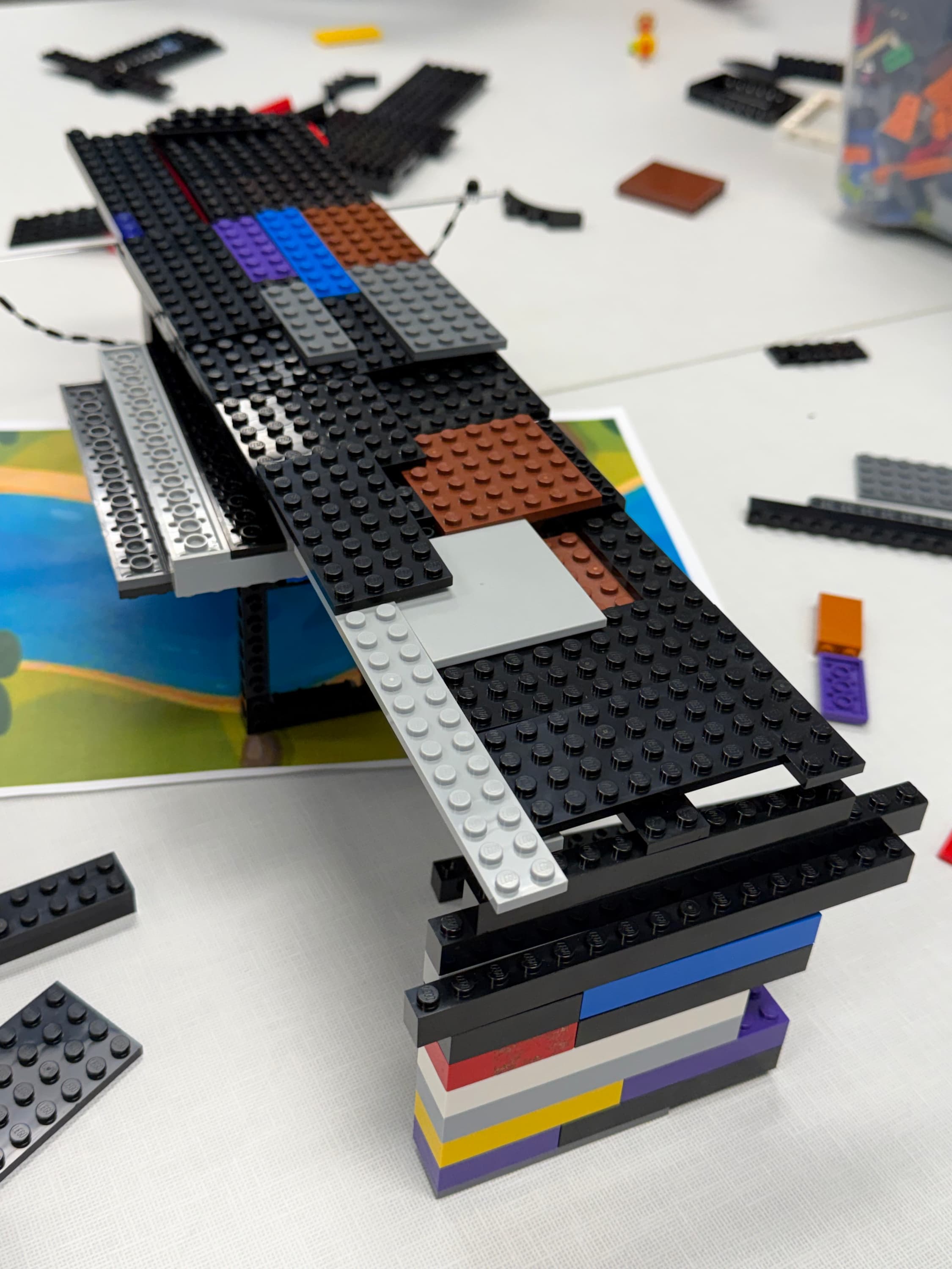 Bridge deck close-up — LEGO Bridge Building Workshop
