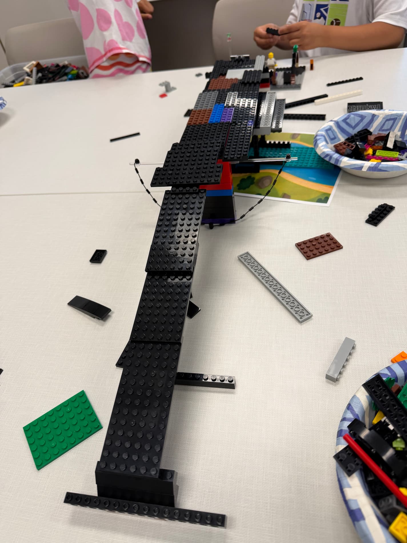 Angled deck with cables — LEGO Bridge Building Workshop